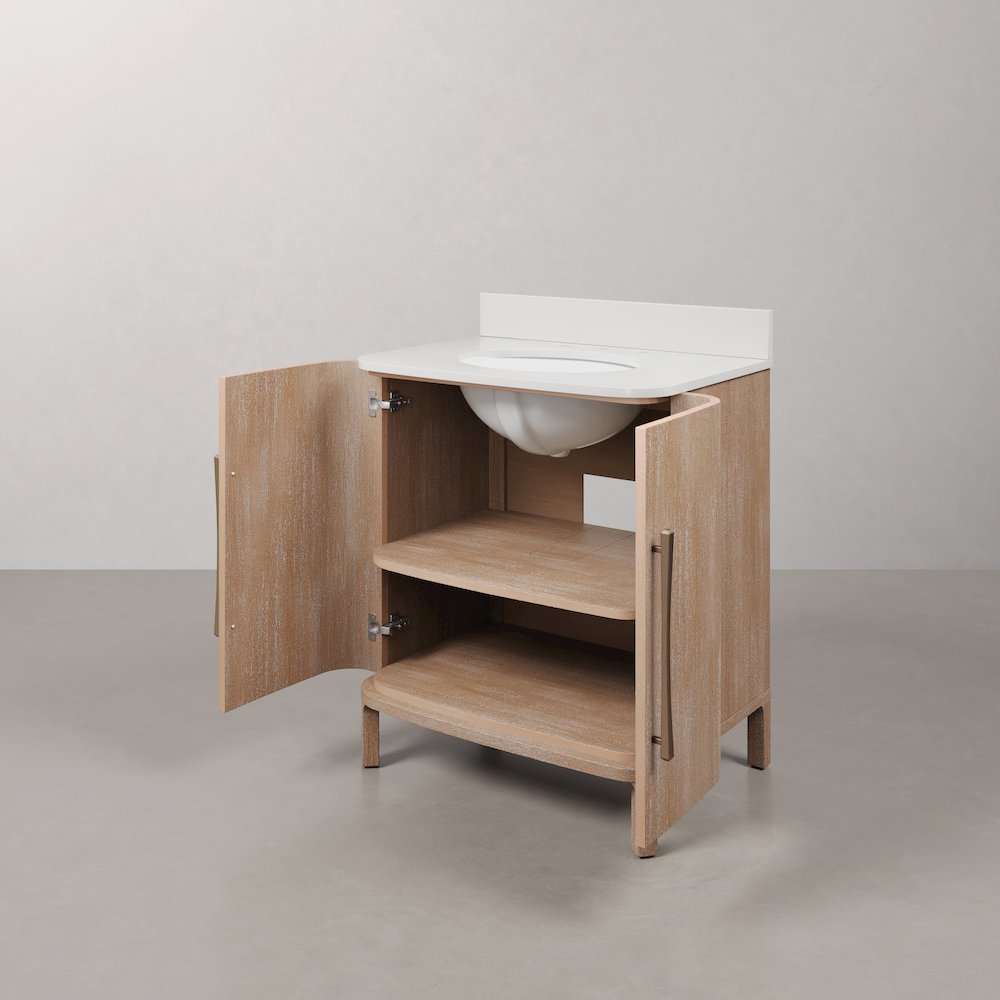 Cirilla 30 In. Single Sink Pre-Assembled Transitional Style Bathroom Vanity. Picture 4