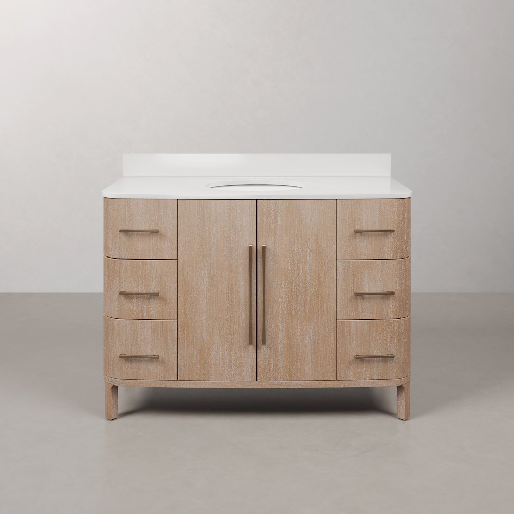 Cirilla 48 In. Single Sink Pre-Assembled Transitional Style Bathroom Vanity. Picture 2