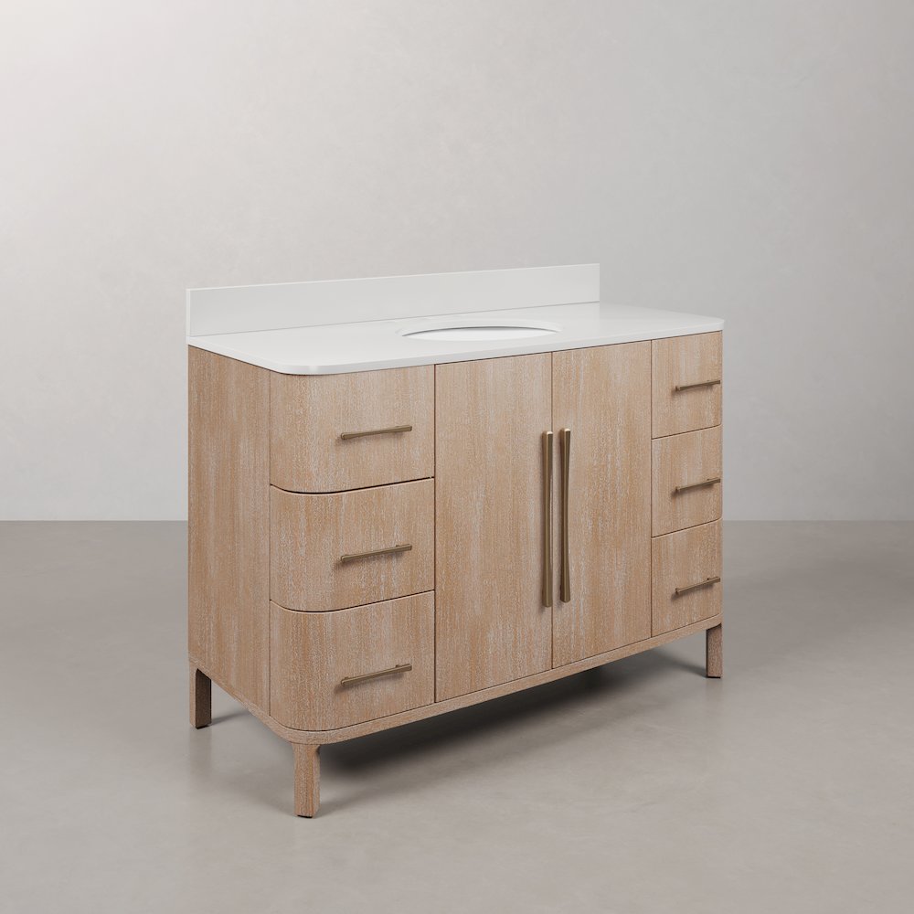 Cirilla 48 In. Single Sink Pre-Assembled Transitional Style Bathroom Vanity. Picture 3