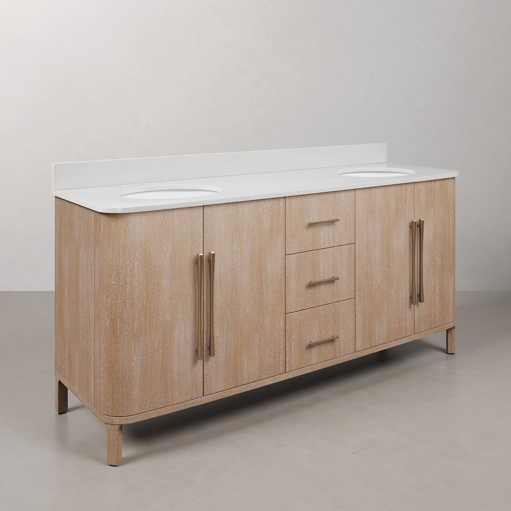Cirilla 72 In. Single Sink Pre-Assembled Transitional Style Bathroom Vanity. Picture 3