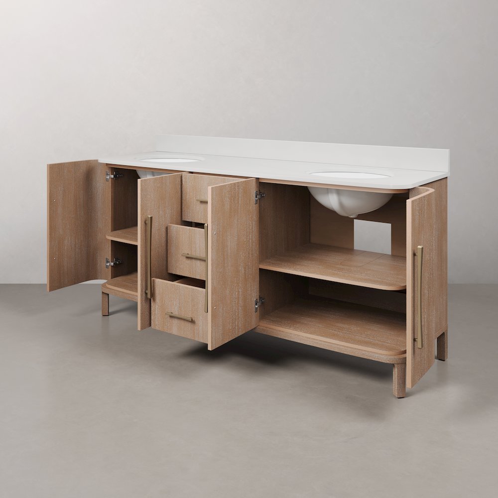 Cirilla 72 In. Single Sink Pre-Assembled Transitional Style Bathroom Vanity. Picture 4