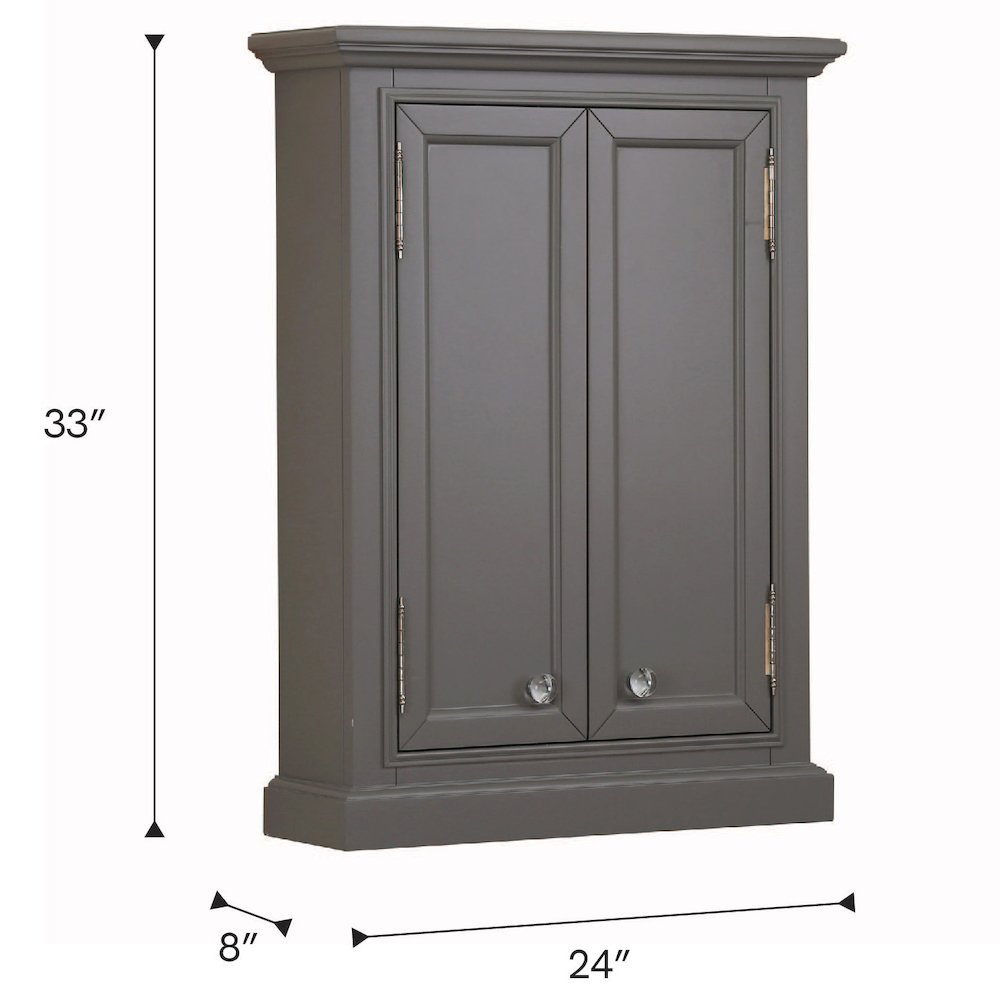 Bath Storage Wall Cabinet In Cashmere Grey. Picture 6