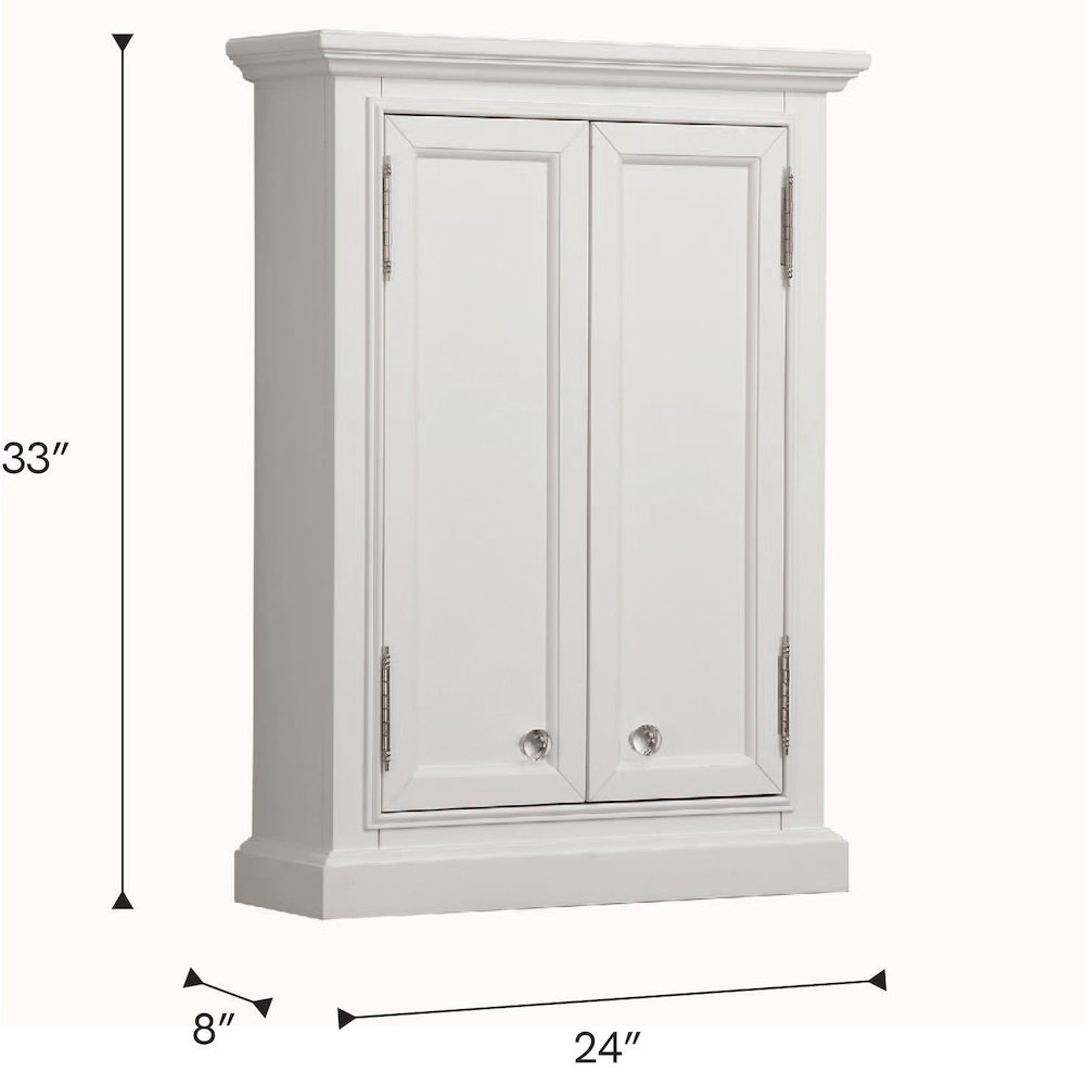 Bath Storage Wall Cabinet In Pure White. Picture 6