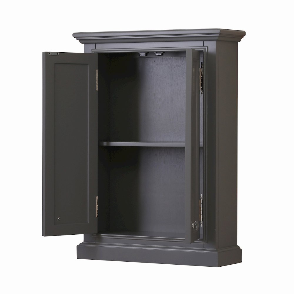 Bath Storage Wall Cabinet In Cashmere Grey. Picture 4