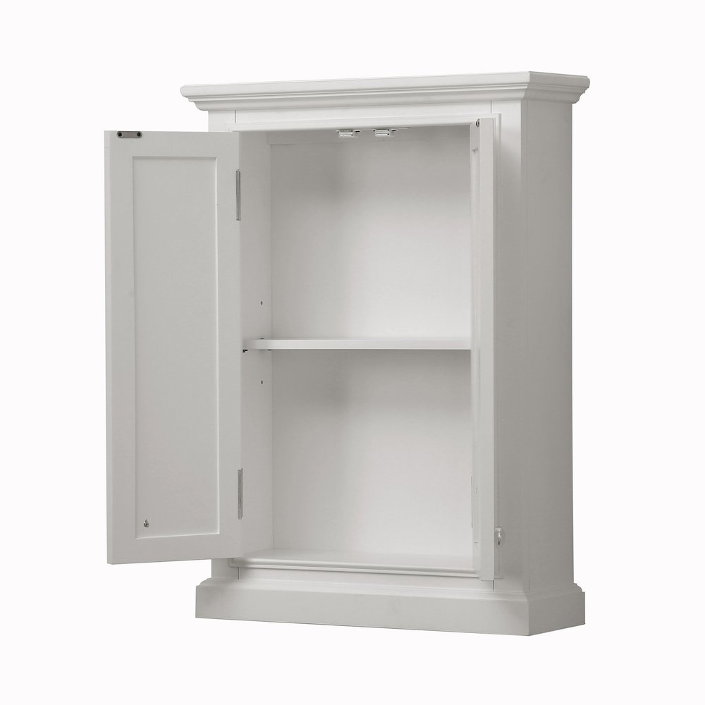 Bath Storage Wall Cabinet In Pure White. Picture 4