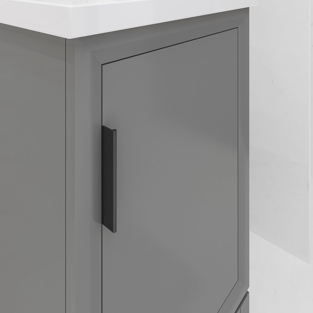 20 In. Integrated Ceramic Sink Top Bath Vanity in Cashmere Grey. Picture 5