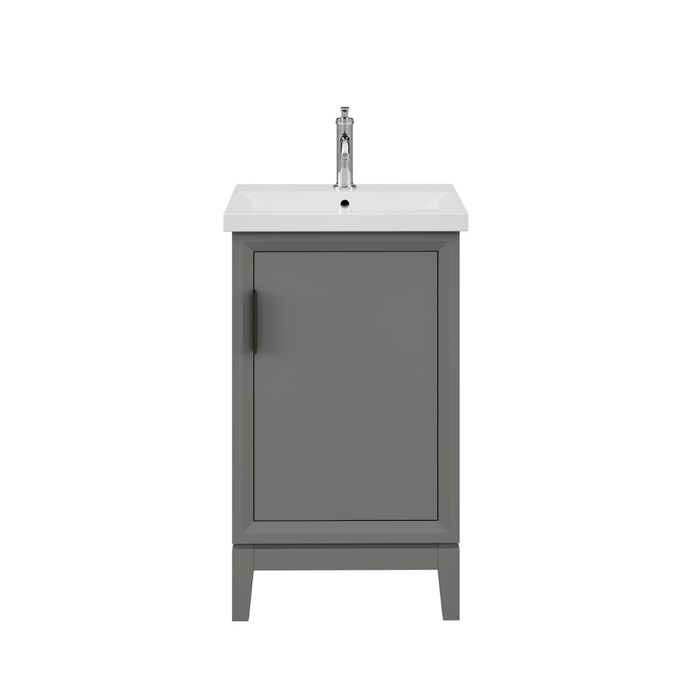 20 In. Integrated Ceramic Sink Top Bath Vanity in Cashmere Grey. Picture 1