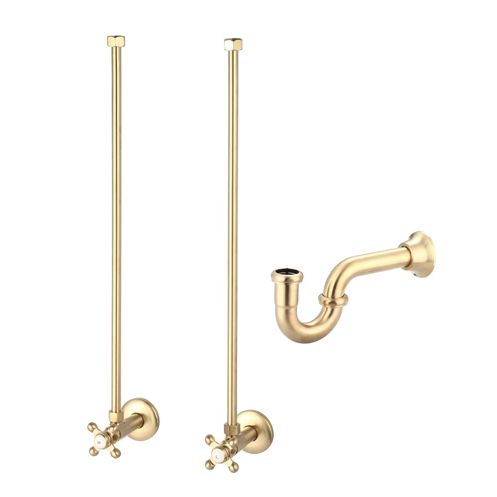 30 In. W. Single Wash Stand and P-Trap in Satin Gold Finish. Picture 3