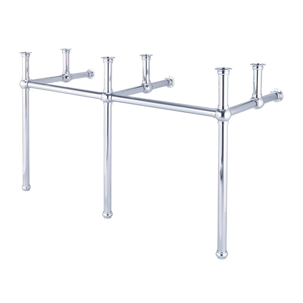 60 In. W. Double Wash Stand Only in Chrome Finish. Picture 1