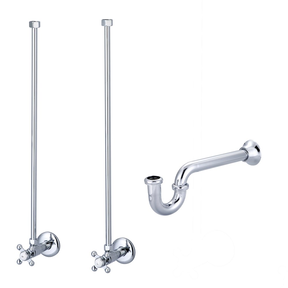 60 In. W. Double Wash Stand and P-Trap in Chrome Finish. Picture 3