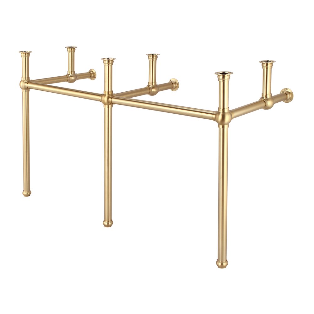 60 In. W. Double Wash Stand and P-Trap in Satin Gold Finish. Picture 1