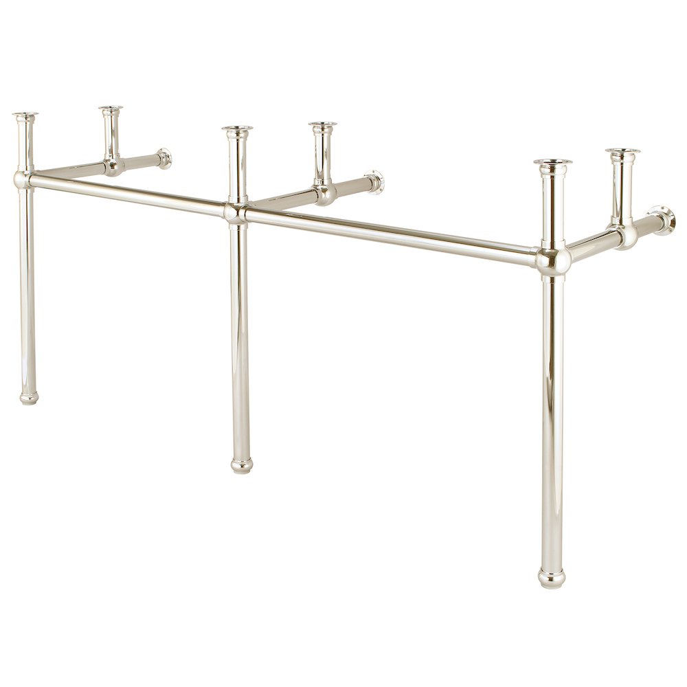 72 In. W. Double Wash Stand and P-Trap in Polished Nickel (PVD) Finish. Picture 1