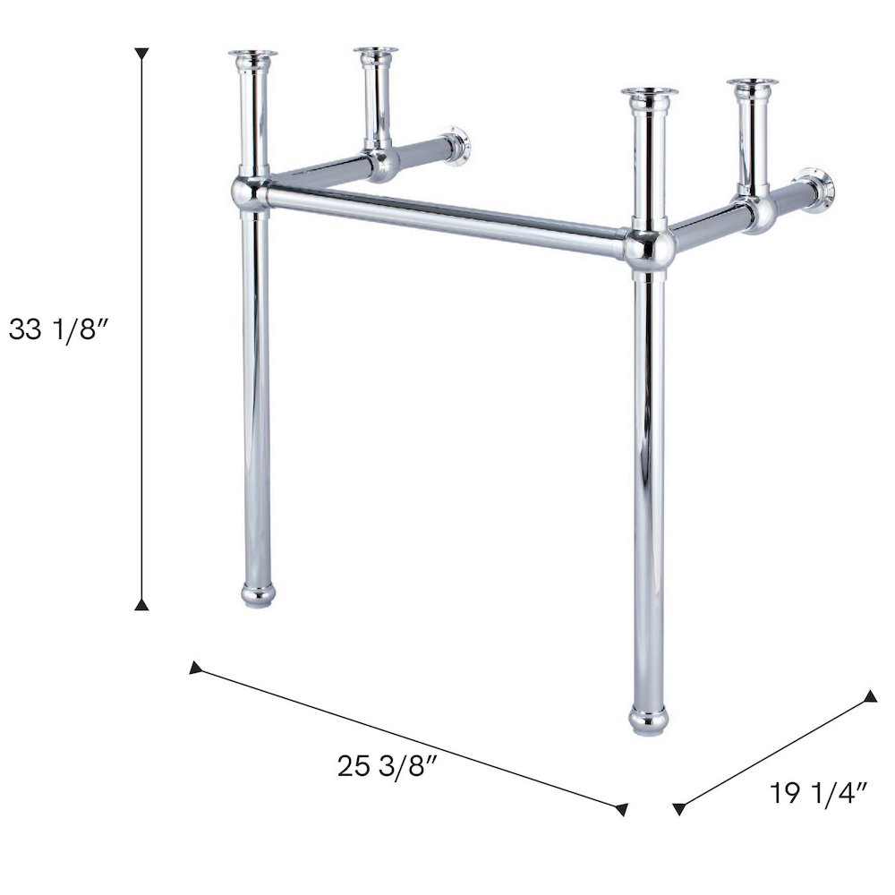 30 In. W. Single Wash Stand Only in Chrome Finish. Picture 5