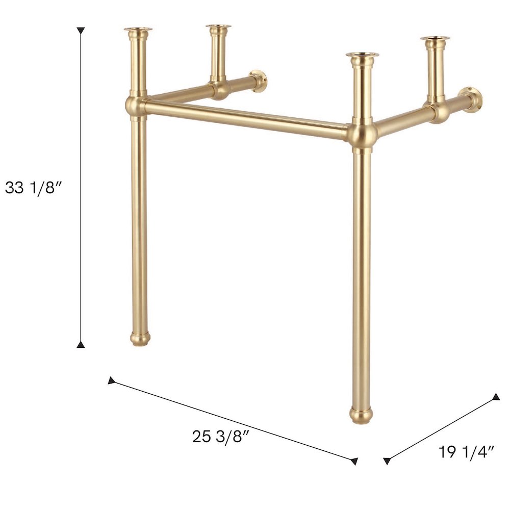 30 In. W. Single Wash Stand Only in Satin Gold Finish. Picture 5