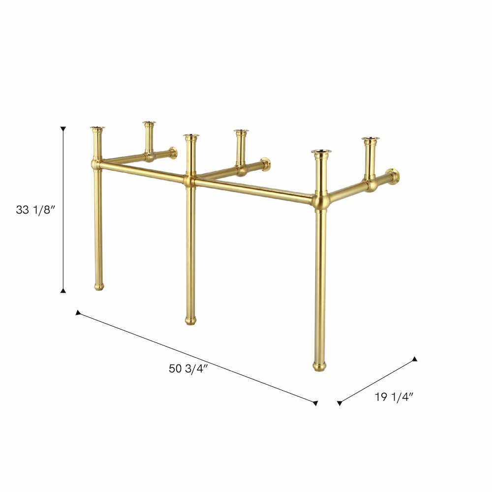 60 In. W. Double Wash Stand Only in Satin Gold Finish. Picture 5