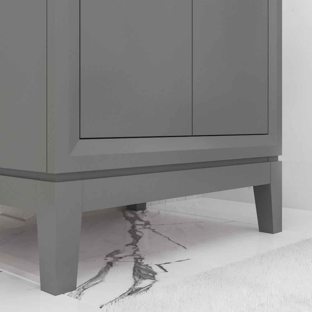 Elise 24 In. Integrated Ceramic Sink Top Vanity in Cashmere Grey. Picture 6
