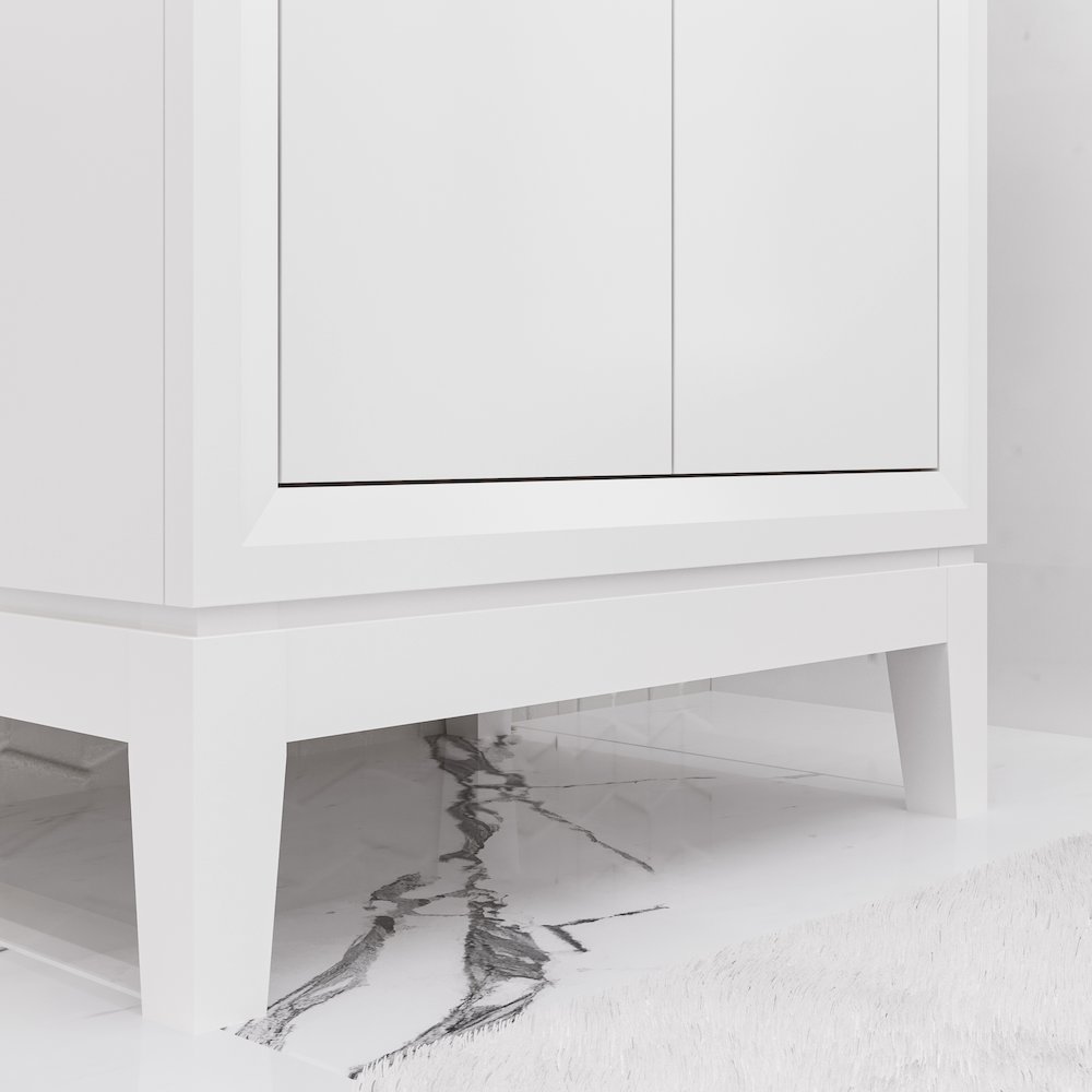 Elise 24 In. Integrated Ceramic Sink Top Vanity in Pure White. Picture 6