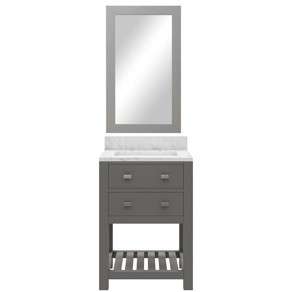 Madalyn 24 In. Single Sink Carrara White Marble Countertop Bath Vanity. Picture 1