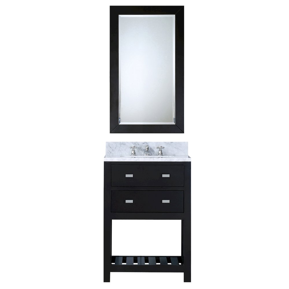 Madalyn 24 In. Single Sink Carrara White Marble Countertop Bath Vanity. Picture 1