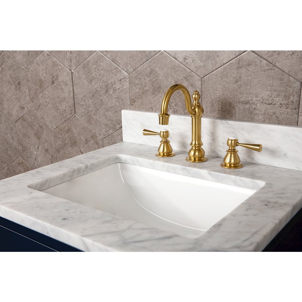 Madalyn 24 In. Single Sink Carrara White Marble Countertop Bath Vanity. Picture 7