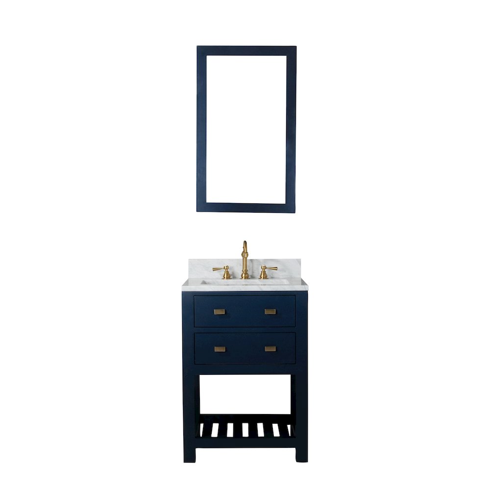 Madalyn 24 In. Single Sink Carrara White Marble Countertop Bath Vanity. Picture 1