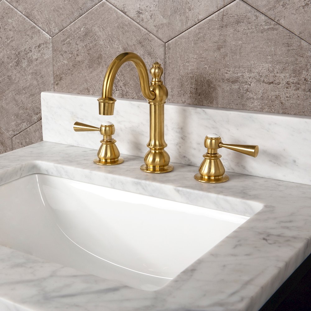 Madalyn 30 In. Single Sink Carrara White Marble Countertop Bath Vanity. Picture 4