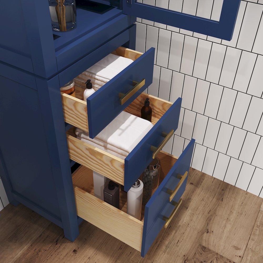 Free Standing Linen Cabinet in Monarch Blue. Picture 9