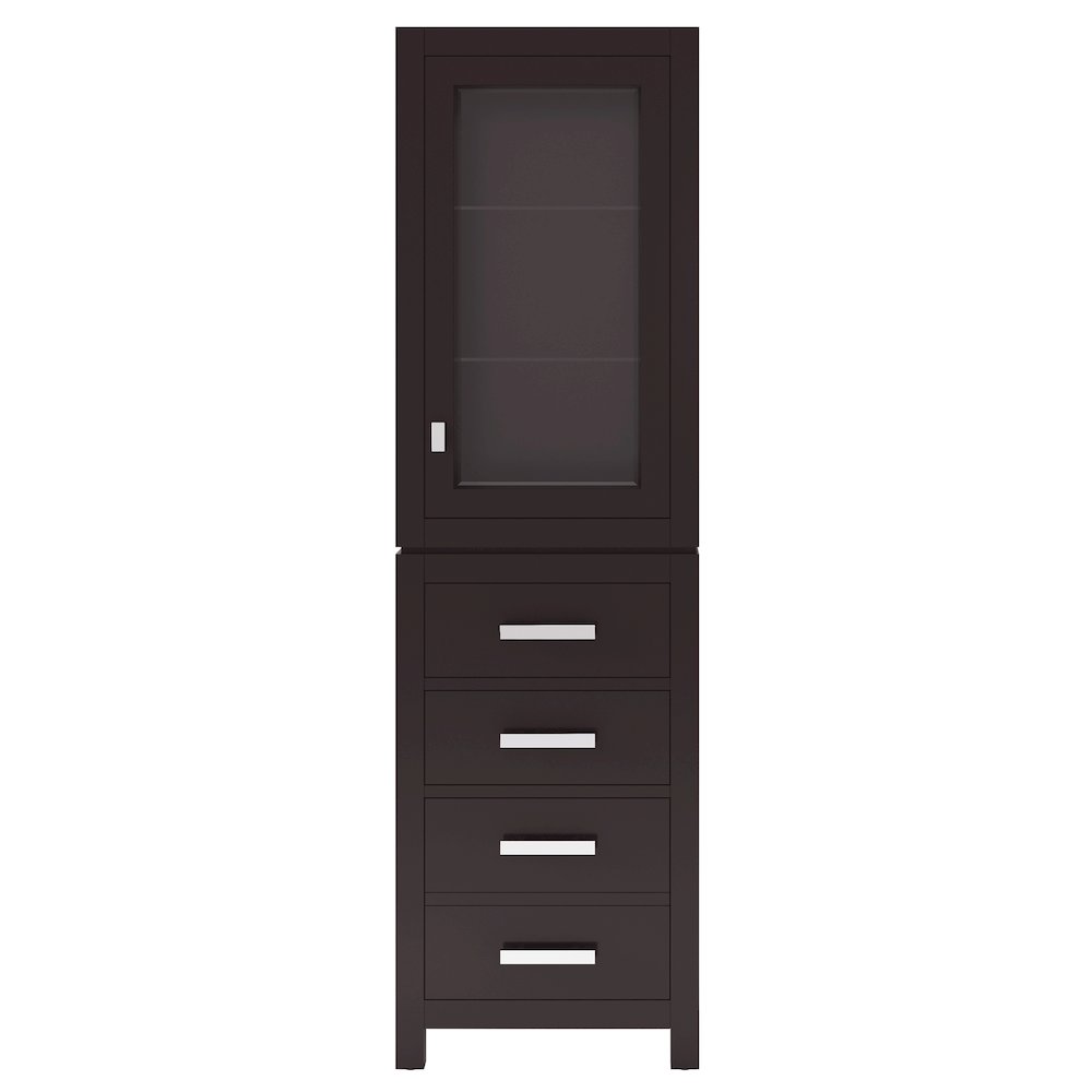 Free Standing Linen Cabinet in Espresso. Picture 1