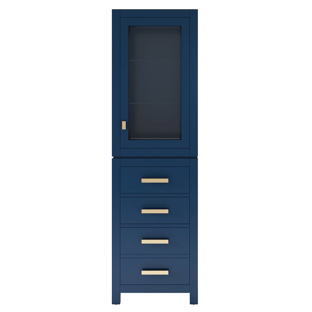 Free Standing Linen Cabinet in Monarch Blue. Picture 1