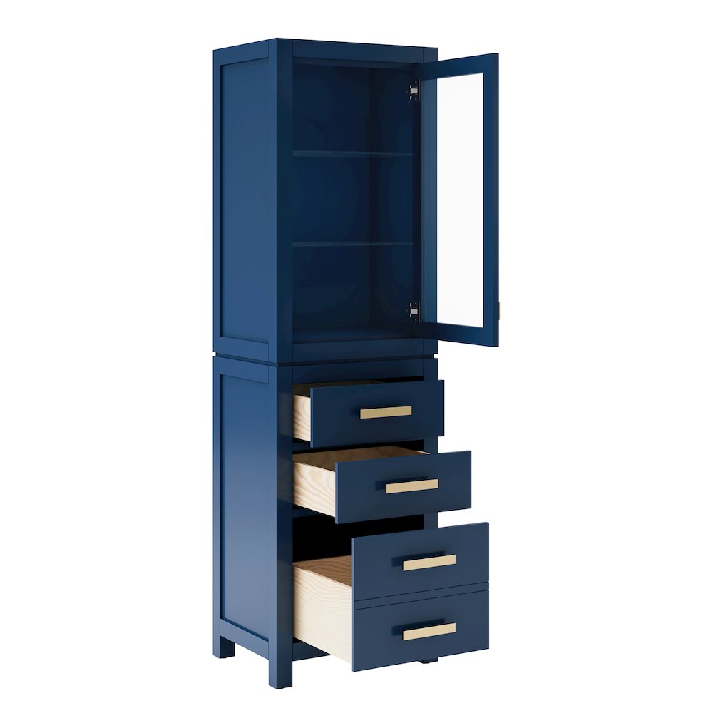 Free Standing Linen Cabinet in Monarch Blue. Picture 4