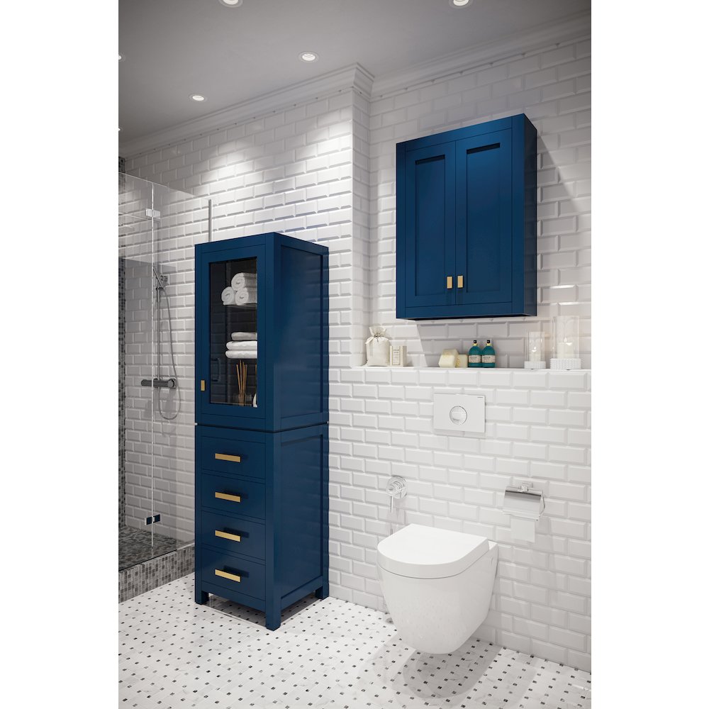 Free Standing Linen Cabinet in Monarch Blue. Picture 3