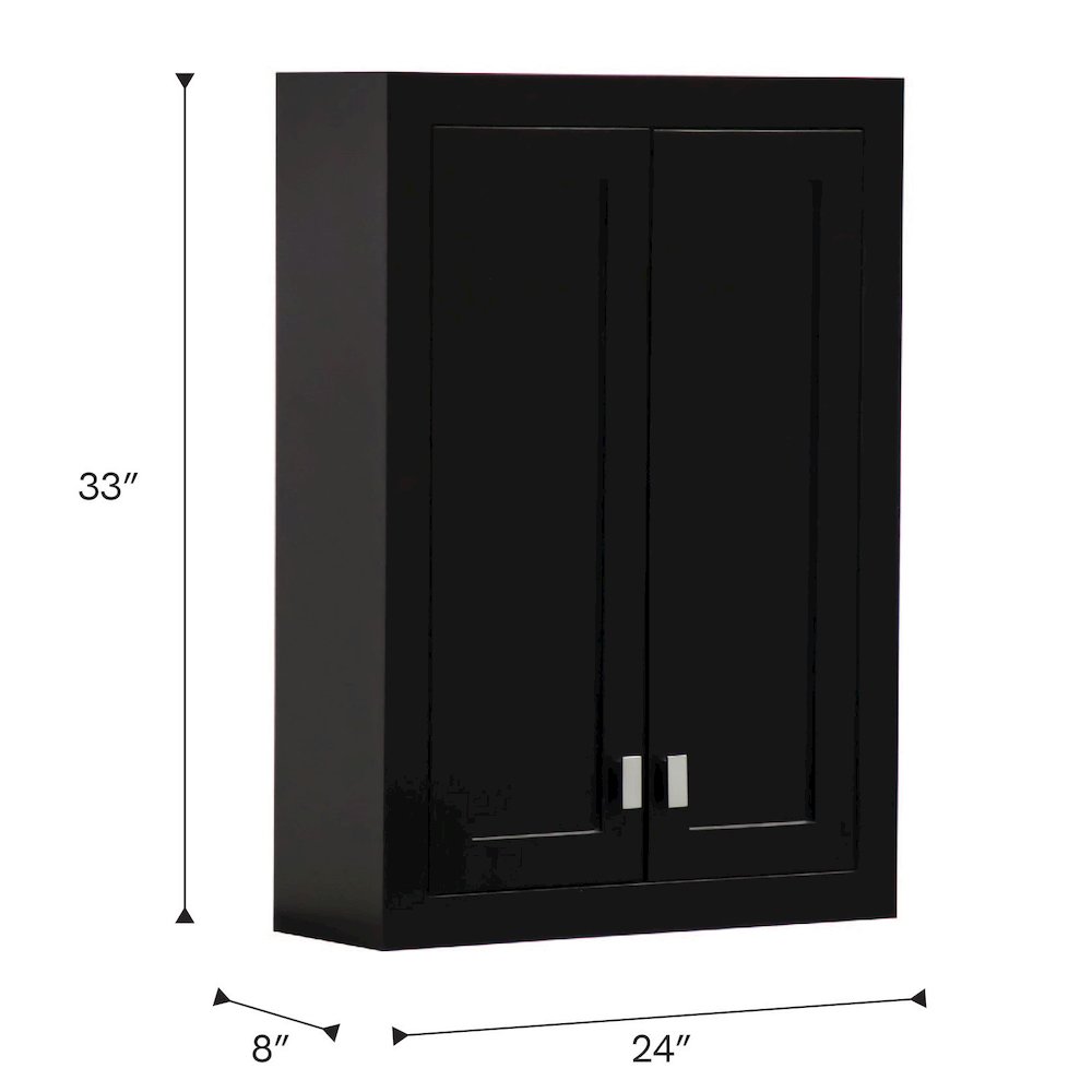 Bath Storage Wall Cabinet in Espresso. Picture 6