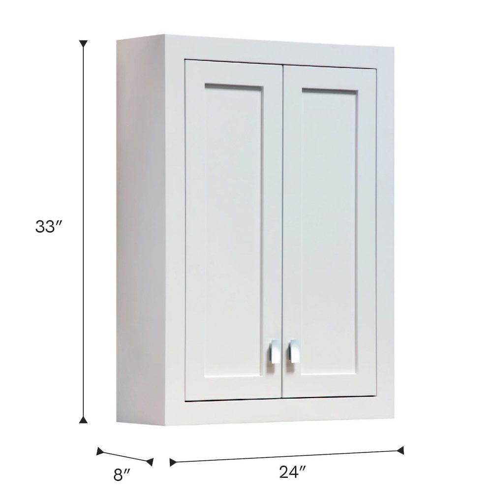 Bath Storage Wall Cabinet in Pure White. Picture 6