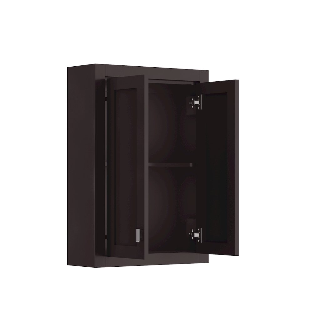 Bath Storage Wall Cabinet in Espresso. Picture 4