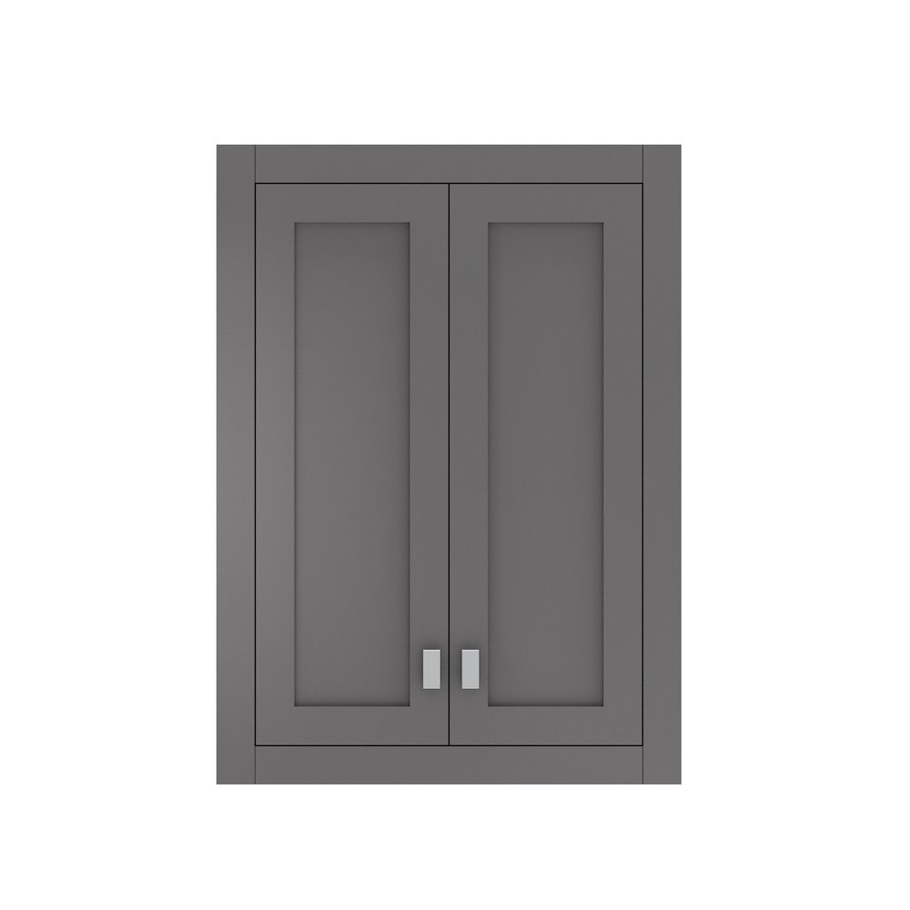 Bath Storage Wall Cabinet in Cashmere Grey. Picture 1