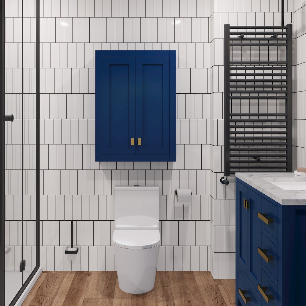 Bath Storage Wall Cabinet in Monarch Blue. Picture 2