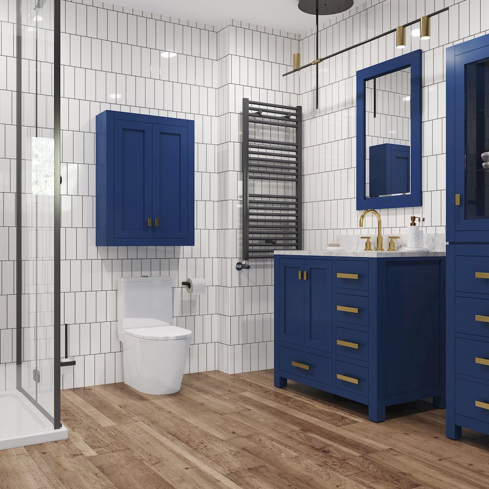 Bath Storage Wall Cabinet in Monarch Blue. Picture 12