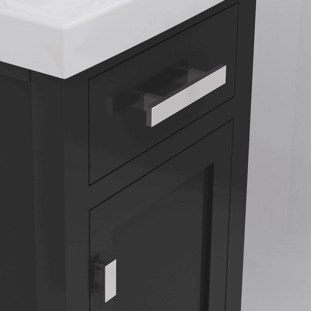 Mia 18 In. Integrated Ceramic Sink Top Bath Vanity in Espresso. Picture 5