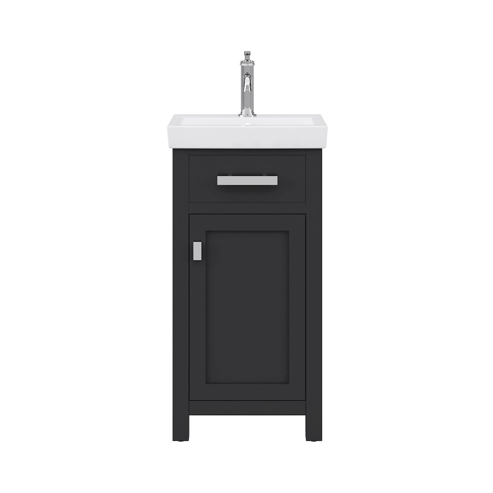 Mia 18 In. Integrated Ceramic Sink Top Bath Vanity in Espresso. Picture 1
