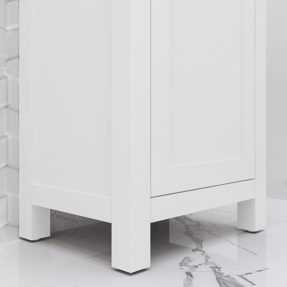 Mia 18 In. Integrated Ceramic Sink Top Bath Vanity in Pure White. Picture 6