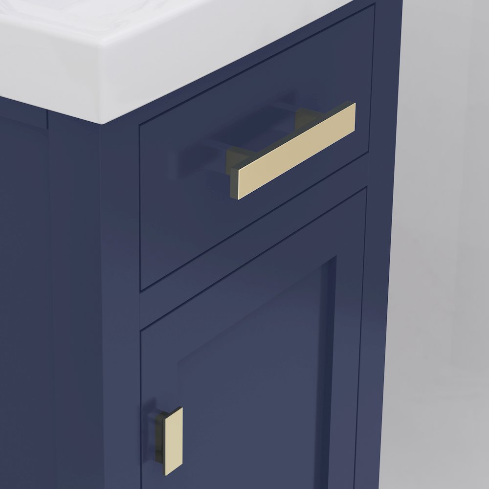 Mia 18 In. Integrated Ceramic Sink Top Bath Vanity in Monarch Blue. Picture 5