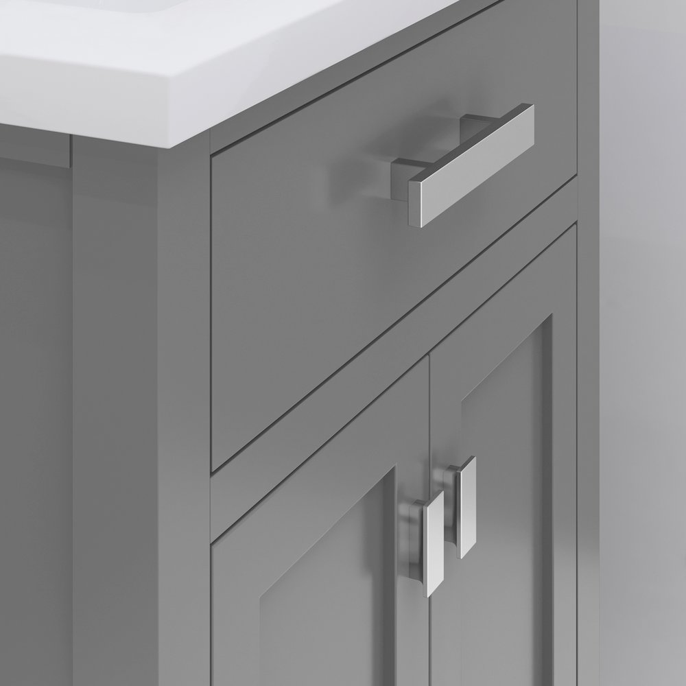 Myra 24 In. Integrated Ceramic Sink Top Bath Vanity in Cashmere Grey. Picture 5
