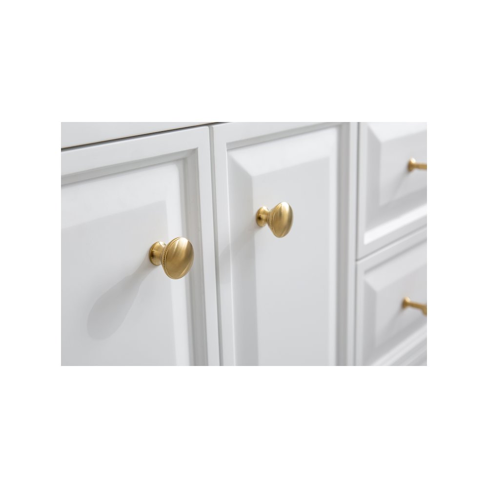Palace 60 In. Double Sink Carrara Quartz Countertop Bath Vanity in Pure White. Picture 8