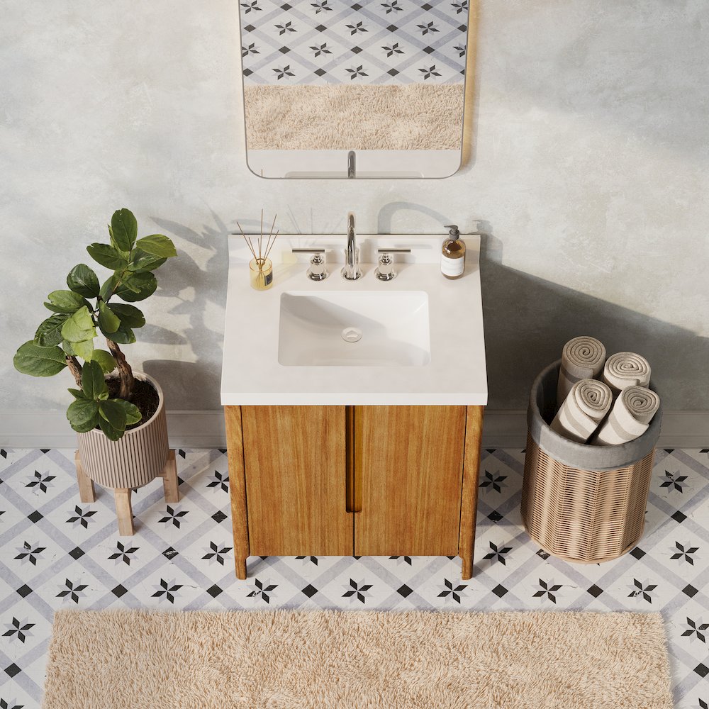 Sequoia 30 In. Single Sink Whitebrook Quartz Countertop Bath Vanity. Picture 11