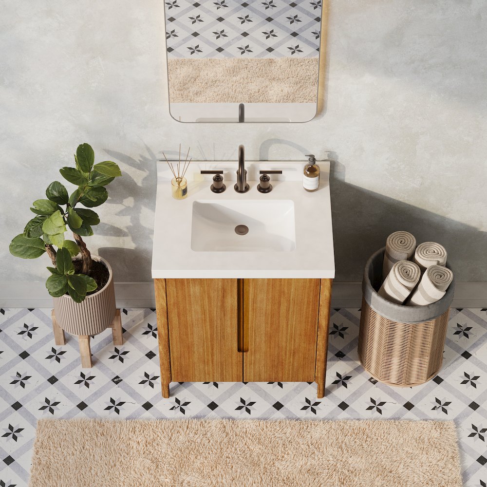 Sequoia 30 In. Single Sink Whitebrook Quartz Countertop Bath Vanity. Picture 11