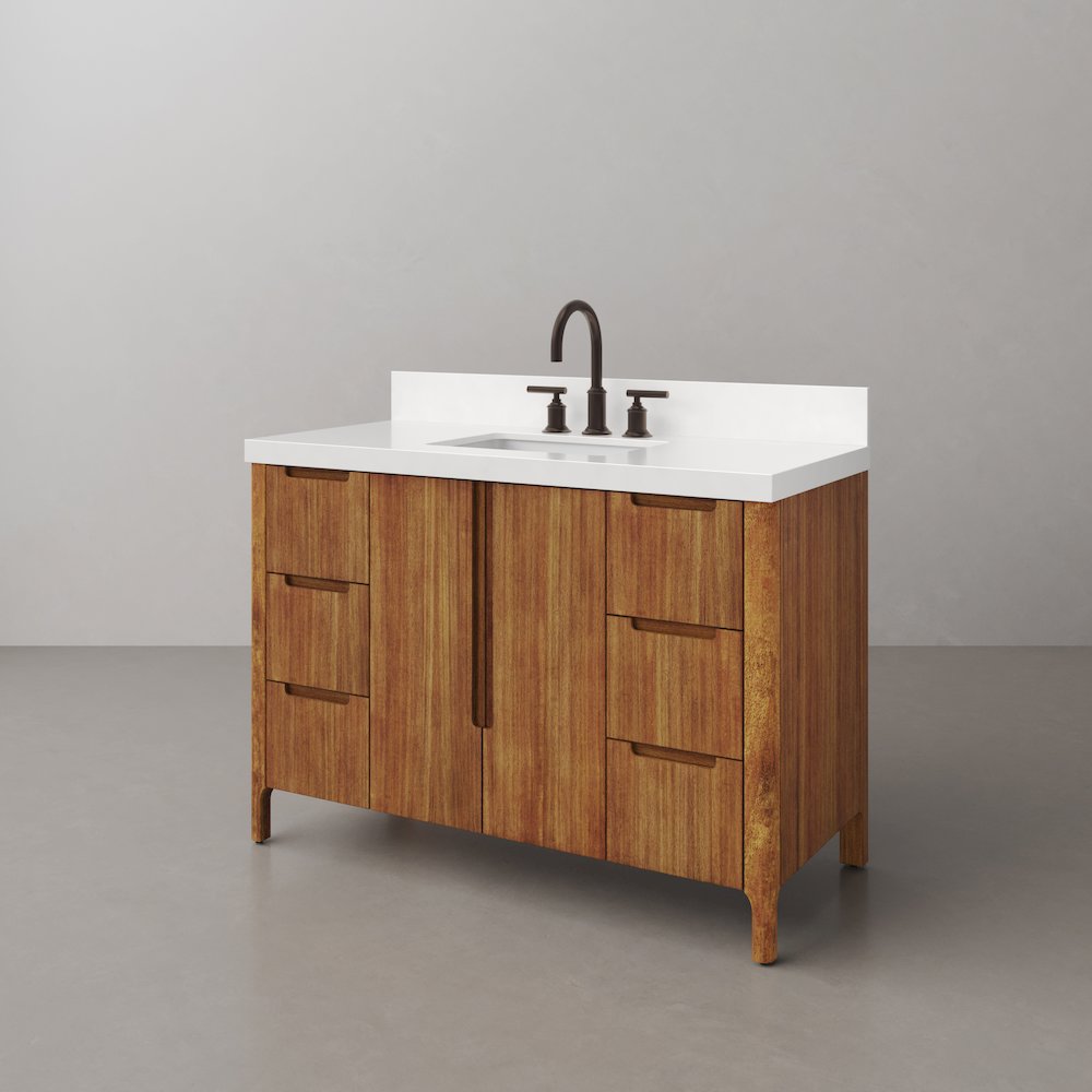 Sequoia 48 In. Single Sink Whitebrook Quartz Countertop Bath Vanity. Picture 3
