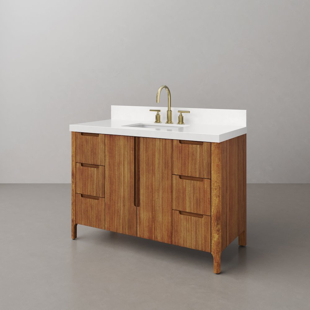 Sequoia 48 In. Single Sink Whitebrook Quartz Countertop Bath Vanity. Picture 3
