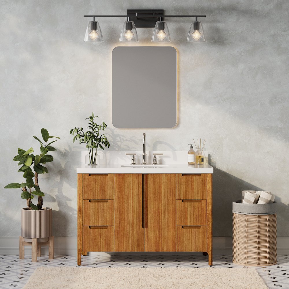 Sequoia 48 In. Single Sink Whitebrook Quartz Countertop Bath Vanity. Picture 2