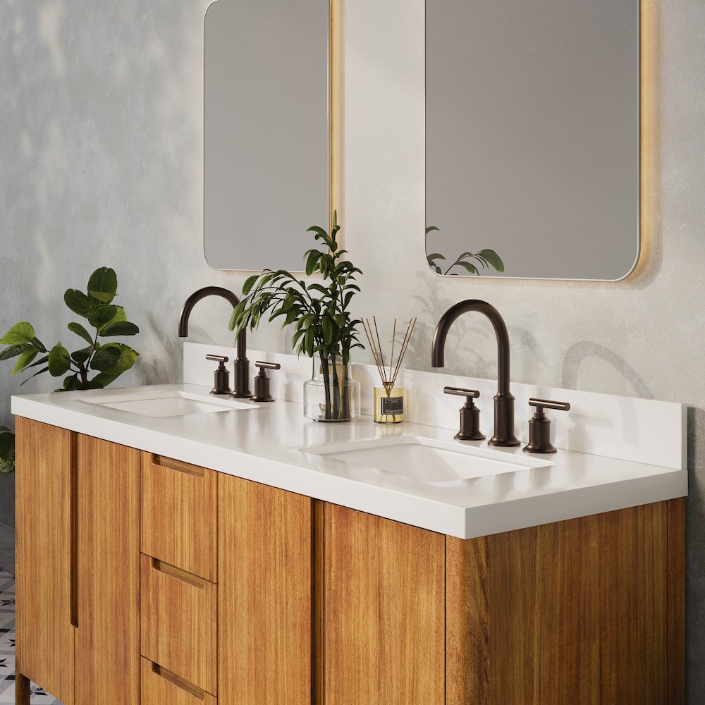 Sequoia 72 In. Double Sink Whitebrook Quartz Countertop Bath Vanity. Picture 10