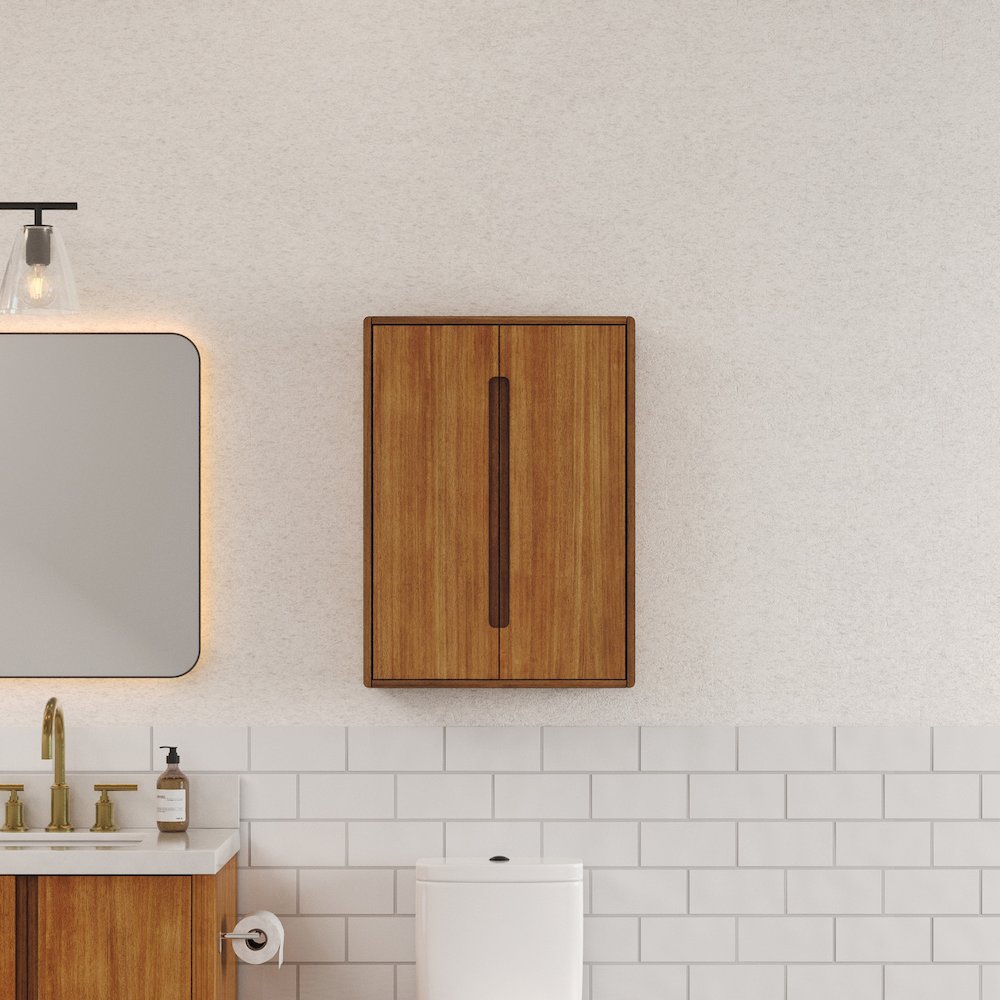 Bath Storage Wall Cabinet in Mangowood. Picture 2